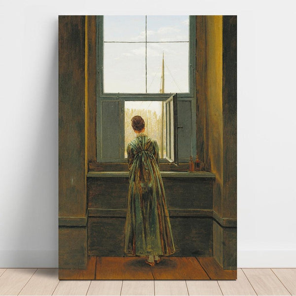 Riproduzione del dipinto Donna alla finestra - Caspar David Friedrich