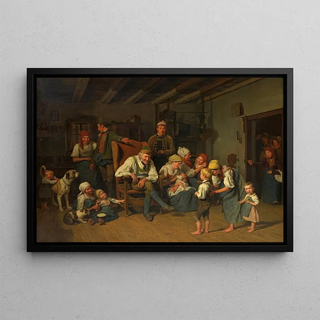 Ferdinand Georg Waldmller - Die Gratulation zu Grovaters Geburtstag.webp