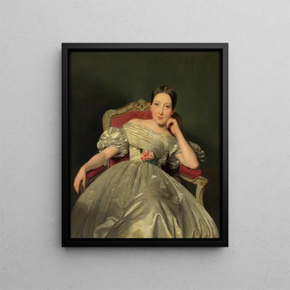 Ferdinand Georg Waldmller - Sitzendes Mdchen in weiem Atlaskleid.webp