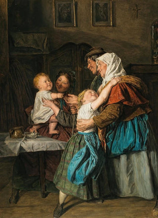 Ferdinand Georg Waldmller - The Grandparents Visit.webp