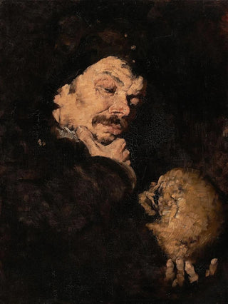 Frank Duveneck - Man Holding a Skull.webp