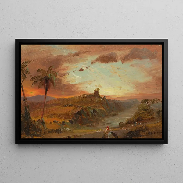 Studio per un paesaggio immaginario dell'America del Sud - Frederic Edwin Church — quadro incorniciato alla parete