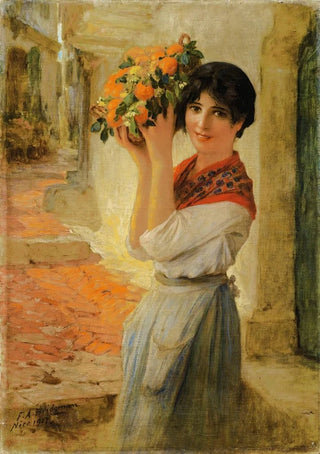 Frederick Arthur Bridgman - Young nioise with a basket.webp