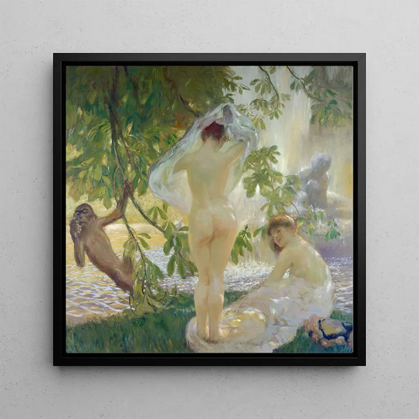 La chemise enlevée des baigneuses - Gaston La Touche — quadro incorniciato alla parete