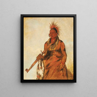 George Catlin - Noomnnee Walks in the Rain a Warrior.webp