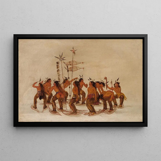 George Catlin - Snowshoe Dance At The First Snowfall.webp