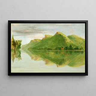 George Catlin - View On The Upper Mississippi Beautiful Prairie Bluffs.webp