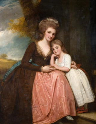 George Romney - Portrait Of Mrs Bracebridge And Her Daughter Mary.webp