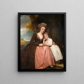 George Romney - Portrait Of Mrs Bracebridge And Her Daughter Mary.webp