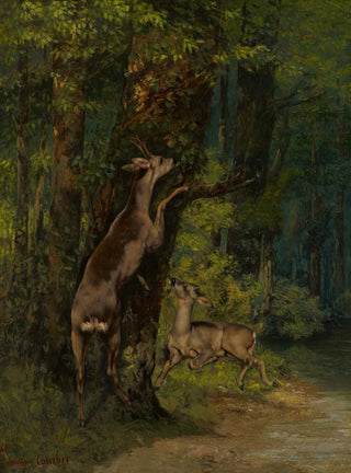 Gustave Courbet - Deer in the Forest.webp