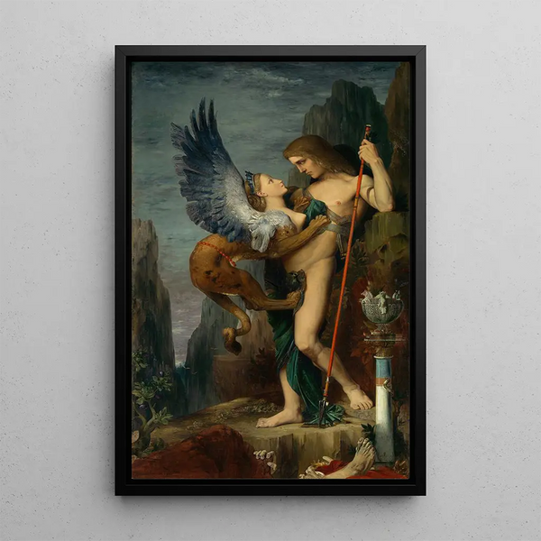 Œdipe et le Sphinx - Gustave Moreau — quadro incorniciato alla parete
