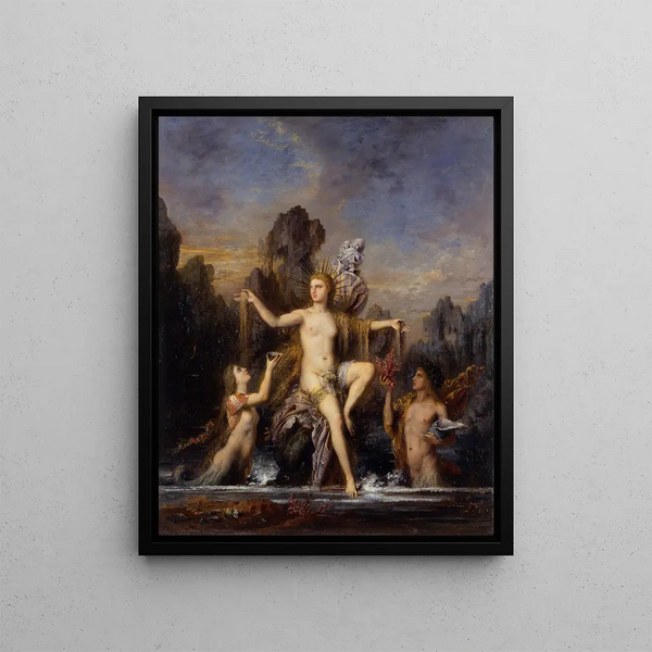 Venere che emerge dal mare - Gustave Moreau — quadro incorniciato alla parete