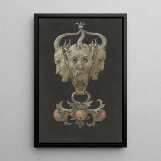 Hans Thoma - Three satyr masks.webp