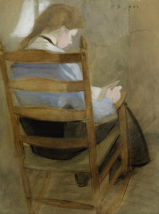 Helene Schjerfbeck - Girl Reading Seated Girl.webp