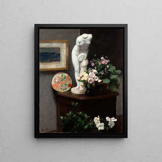 Henri FantinLatour - Still Life with Torso and Flowers.webp