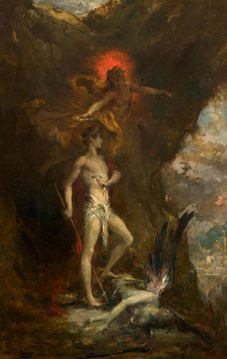 Henri Leopold Lvy - Oedipus conquers the Sphinx.webp