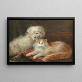 Henry Maurice Page - Study of a Terrier and a Cat.webp