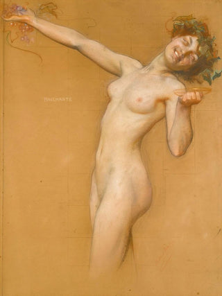 Herbert James Draper - Bacchante study for the vintage morn.webp