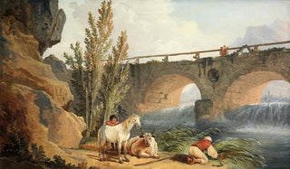 Hubert Robert - Bridge over a Cascade.webp