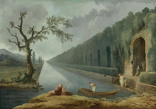 Hubert Robert - Garden Scene With A Canal.webp