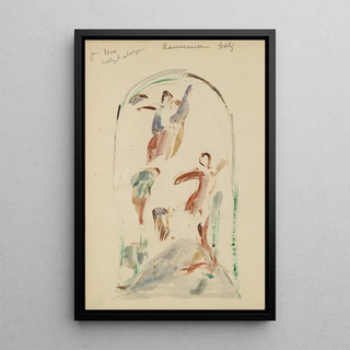 JA Jerichau - Kompositionsstudie med bla to svvende engle.webp