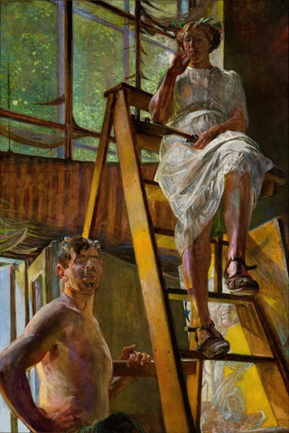 Jacek Malczewski - Satyr and a Model.webp