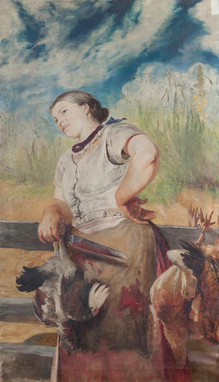 Jacek Malczewski - Woman Slaughtering Hens.webp