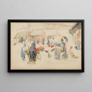 James Abbott McNeill Whistler - Flower Market Dieppe.webp