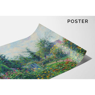 Jardin et Poulailler chez Octave Mirbeau, Les Damps - Camille Pissarro | Reproduction Tableau Décoration murale affiche copie