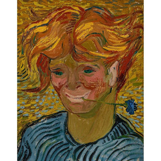 Jeune Homme au Bleuet - Vincent van Gogh | Reproduction Tableau Décoration murale affiche copie