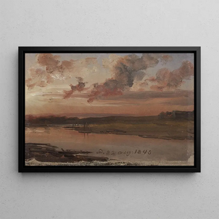 Johan Christian Dahl - The Elbe in the Evening.webp