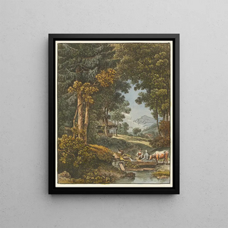 Johann Ludwig Aberli - Am Brunnen.webp