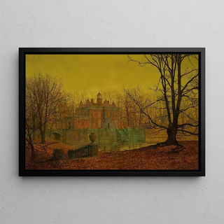 John Atkinson Grimshaw - A Moated Yorkshire Home.webp