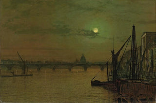 John Atkinson Grimshaw - Waterloo Bridge London looking east.webp