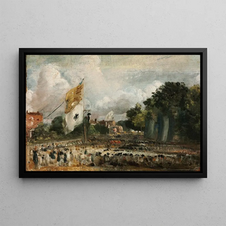 John Constable - The Celebration in East Bergholt of the Peace of 1814 Concluded in Paris between France and the Allied Powers.webp