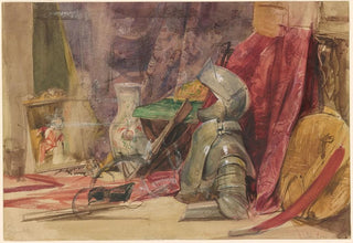 John Frederick Lewis - An Interior with Armor and Weaponry.webp