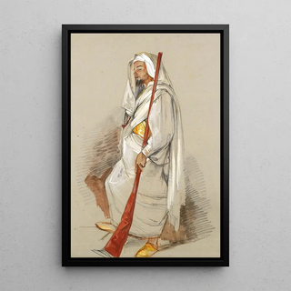 John Frederick Lewis - Study Of A Man Wearing North African Dress.webp