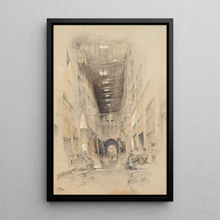 John Frederick Lewis - The Bezestein Bazaar El Khan Khalil Cairo.webp