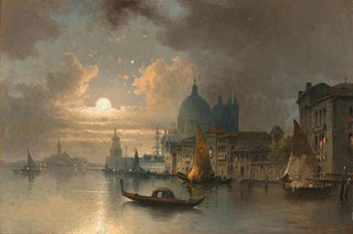 Karl Kaufmann - Venice a Moonlit Night in the Bacino.webp
