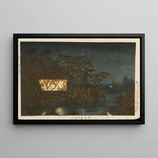 Kobayashi Kiyochika - Koromo River below the Temple Tennji.webp