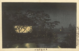 Kobayashi Kiyochika - The Komoro River At Tennoji.webp