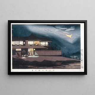 Kobayashi Kiyochika - View of Houses of Entertainment in Imado at Dawn.webp