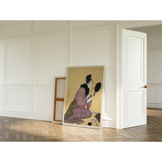 Kuchi-beni - Painting the Lips - Kitagawa Utamaro | Reproduction Tableau Décoration murale affiche copie