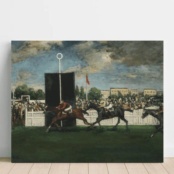 Riproduzione del dipinto L'arrivo a un ippodromo di campagna inglese - Jacques-Émile Blanche
