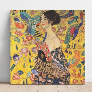 La Femme à l'éventail - Gustav Klimt | Reproduction Tableau Décoration murale affiche copie