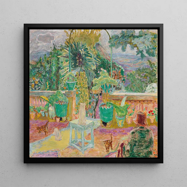 La Terrasse ou Una terrazza a Grasse - Pierre Bonnard — quadro incorniciato alla parete