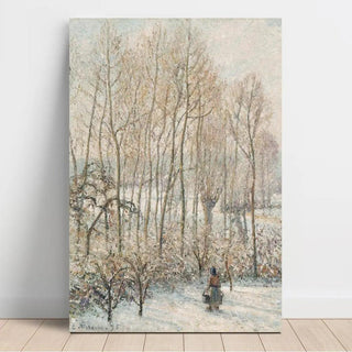 La lumière du soleil du matin sur la neige Eragny-sur-Epte - Camille Pissarro | Reproduction Tableau Décoration murale affiche copie