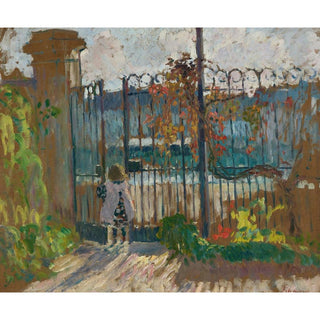 Lagny, Nono à la Grille du Jardin - Henri Lebasque | Reproduction Tableau Décoration murale affiche copie
