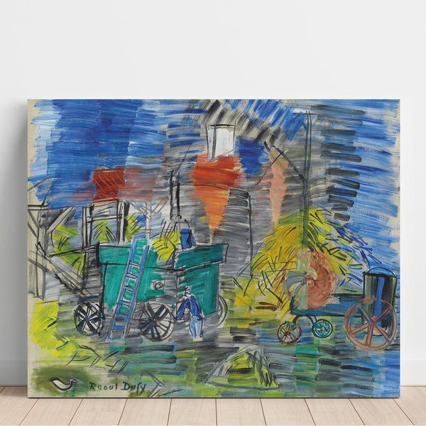 Riproduzione del dipinto Le Dépiquage Bleu - Raoul Dufy