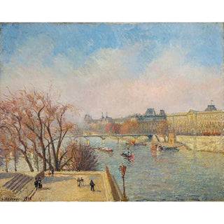 Le Louvre, soleil d’hiver - Camille Pissarro | Reproduction Tableau Décoration murale affiche copie